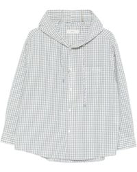 DUNST - Checked Hooded Shirt - Lyst