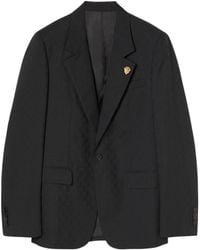 Gucci - Gg Wool Single-Breasted Jacket - Lyst