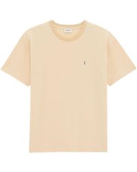 Saint Laurent - Cotton Piqué T-Shirt - Lyst