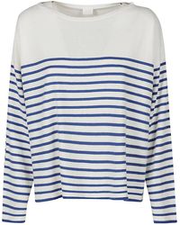 C.t. Plage - Striped Cotton Blend Pullover - Lyst