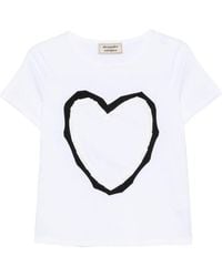 ALESSANDRO ENRIQUEZ - Printed T-Shirt With Heart Mot - Lyst