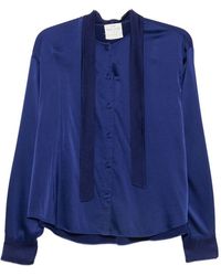 forte_forte - Silk Bow-Tie Shirt - Lyst