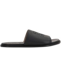 Loewe - Flex Anagram Leather Slides - Lyst
