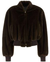 Stella McCartney - Faux-Fur Bomber Jacket - Lyst