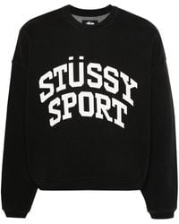 Stussy - Logo Cotton Blend Sweatshirt - Lyst