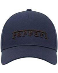 Ferrari - Cotton Twill Baseball Cap With Embroidered Logo - Lyst
