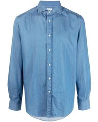 Brunello Cucinelli - Denim Cotton Shirt - Lyst