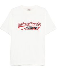 Autry X Maison Kitsune - Logo Cotton T-Shirt - Lyst