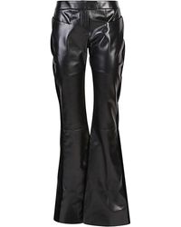 Tom Ford - Flared Leather And Velvet Trousers - Lyst