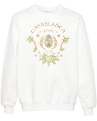Casablancabrand - Joyaux D'afrique Tennis Club Cotton Sweatshirt - Lyst