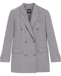BOSS - Double-Breasted Blazer - Lyst