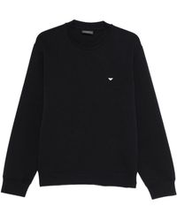 Emporio Armani - Cotton Crewneck Sweatshirt - Lyst