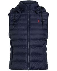 Polo Ralph Lauren - Down Vest With Zip And Logo - Lyst