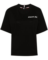 3 MONCLER GRENOBLE - T-shirt In Cotone Con Logo - Lyst