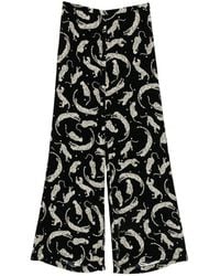 forte_forte - Printed Velvet Trousers - Lyst