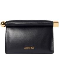Jacquemus - Le Sac Rond Carre Leather Clutch - Lyst
