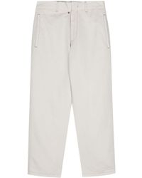 Emporio Armani - Linen-blend Tapered Trousers - Lyst