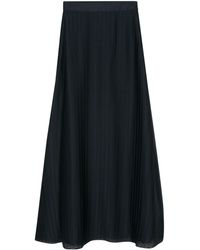 Emporio Armani - Striped Long A-line Skirt - Lyst