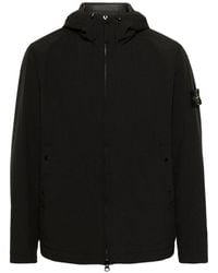 Stone Island - Hooded Blouson Jacket - Lyst