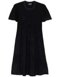 Emporio Armani - Striped Midi Dress - Lyst