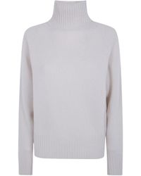 Seventy - Maglione Lavorato A Maglia A Coste Con Collo Alto - Lyst