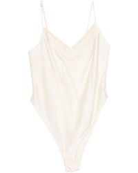 forte_forte - Silk Satin Bodysuit - Lyst