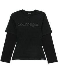 Courreges - Layered Cotton T-Shirt - Lyst