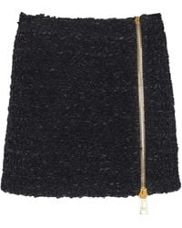 Balmain - Tweed Mini Skirt - Lyst