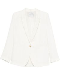 forte_forte - Linen Single-Breasted Jacket - Lyst