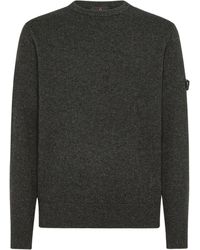 Peuterey - Long-Sleeved Crewneck Sweater With Logo - Lyst
