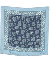 Brioni - Printed Silk Pocket Square - Lyst