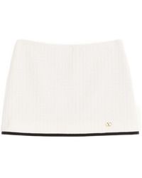 Valentino - Tweed Cotton Skirt Pants - Lyst