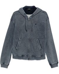 Emporio Armani - Logo Cotton Hoodie - Lyst