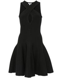 Alaïa - Silk Blend Midi Dress - Lyst