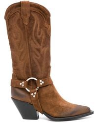 Sonora Boots - Santa Fe Belted Suede Boots - Lyst