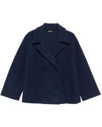 Emporio Armani - Wool Single-Breasted Coat - Lyst