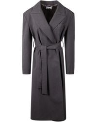 THE NINA STUDIO - Coat With Belt - Lyst