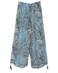 Etro - Printed Wide-Leg Trousers - Lyst
