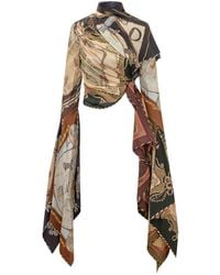 Zimmermann - Valiant Printed Silk Top - Lyst