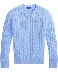 Polo Ralph Lauren - Cable Knit Sweater With Logo - Lyst