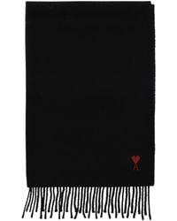 Ami Paris - Ami De Coeur Wool Scarf - Lyst