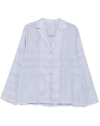 TOTEME - Cotton Blend Pajama Shirt - Lyst