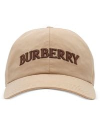 Burberry - Logo Cotton Baseball Cap - Lyst