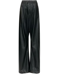 MM6 by Maison Margiela - Faux Leather Trousers - Lyst