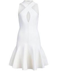 Alaïa - Silk Blend Midi Dress - Lyst