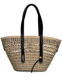 Loewe - Braid Medium Rafia Tote - Lyst