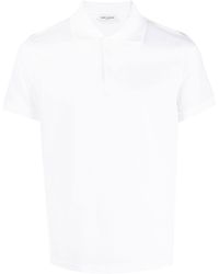 Saint Laurent - Embroidered-logo Short-sleeved Polo Shirt - Lyst