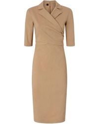 Pinko - Fitted Midi Dress With Bow - Lyst