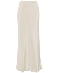 Max Mara - Silk Long Skirt - Lyst