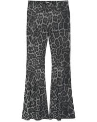 Stella McCartney - Leopard Print Flared Jeans - Lyst